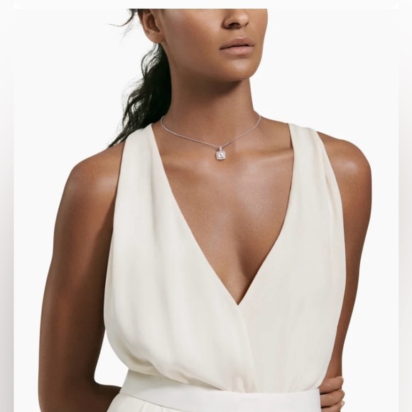 Authentic David Yurman Petite Albion White Topaz Diamond Sterling Necklace 🤍🩶🌻 - Picture 7 of 14